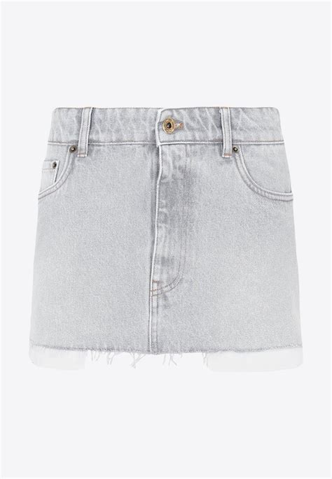 miu miu mini skirt grey